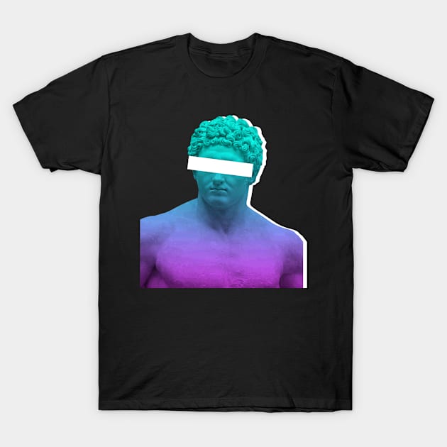 Glitch Greek Bust | Aesthetic Vaporwave T-Shirt by Wizardmode